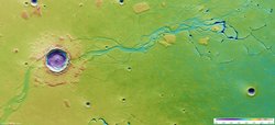 Topographische HRSC-Bildkarte der Marsregion Hephaestus Fossae