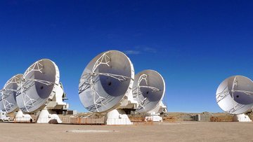 Sechs Radioteleskope