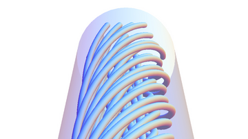Computergrafik, die den Aufbau des neuartigen Lichtleiters zeigt