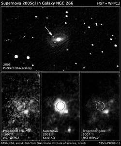 Supernova in der Galaxie NGC 266