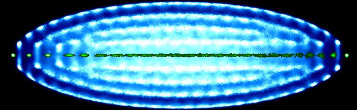 Konzentrische Ellipsen deren große Halbachse von einer gestrichelten Linie durchquert wird.