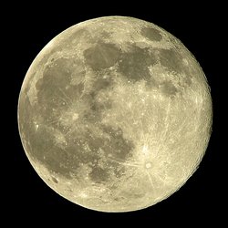 Foto: Detaillierte Grossaufnahme des Mondes.