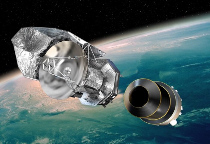 Herschel wird von der Trägerrakete getrennt Herschel wird von der Trägerrakete getrennt