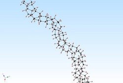 Eine hochgeordneten einsträngigen Struktur aus Kohlenstoffatomen.