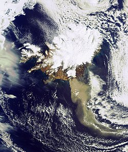 Aschewolke über Island