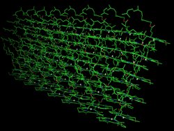 Grüne, netzartiges Molekülstruktur