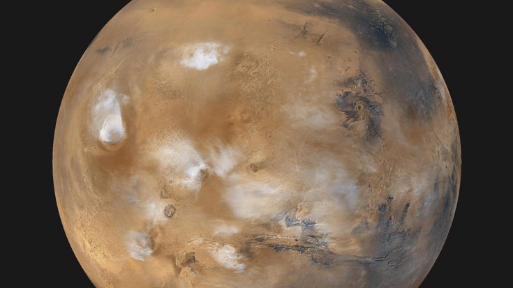 Der Mars | Bildquelle: NASA/JPL/MSSS Ein rötlicher Planet im All