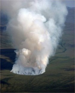 Brennende Tundra in Alaska