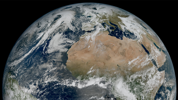 Bild der Erdkugel mit Blick auf Europa und Afrika