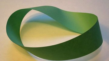 Ein grünes Möbiusband