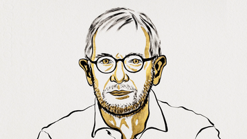 Gezeichnetes Portraitbild des Forschers Francis Halzen