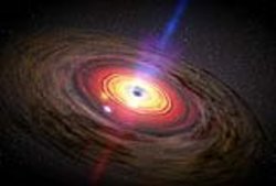 Akkretionsscheibe um ein supermassereiches Schwarzes Loch