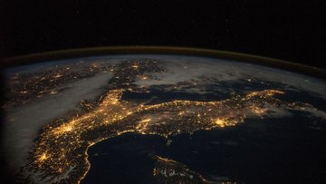 Blick von der ISS auf die Erde