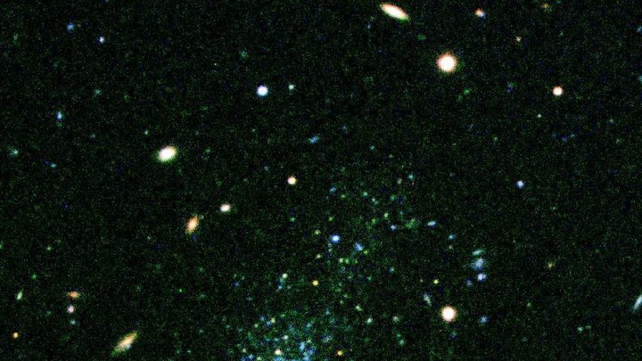 Himmelsausschnitt mit Ansammlung von Sternen