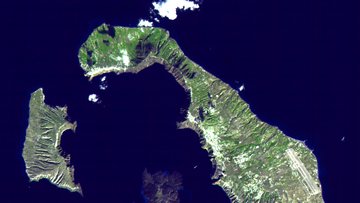 Satellitenbild Santorini