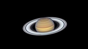 Planet, umgeben von einem Ringsystem