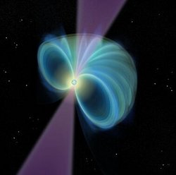 Illustration eines Pulsars