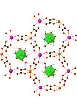 Grafische Darstellung der Struktur der metallorganischen Gerüste