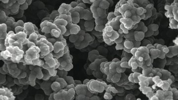 Nanostruktur der Elektrode unter dem Mikroskop