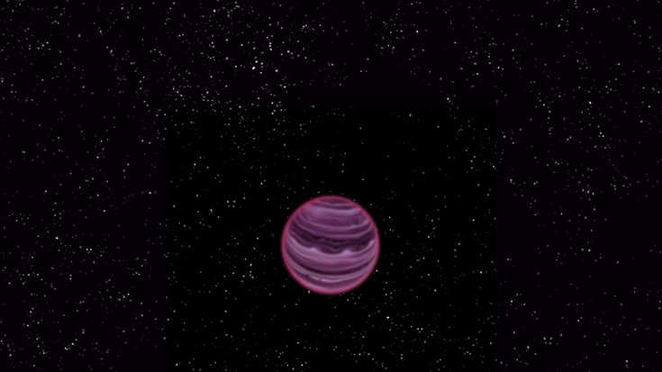 Künstlerische Darstellung des Einzelobjekts PSO J318.5-22, Bildquelle: MPIA/V. Ch. Quetz; Lizenz: gemäß den Bedingungen der Quelle Der Planet besitzt sechs Mal soviel Masse wie der Jupiter und reist einsam, ohne Heimatstern durch das All – ein ideales Objekt für direkte Beobachtungen.