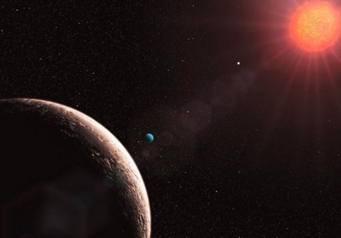 Gliese 581 mit Planeten