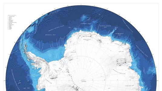 Karte des antarktischen Meeresbodens