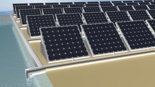 Illustration mehrerer Solarmodule