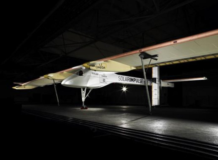 Prototyp des Solarflugzeugs "Solar Impulse HB-SIA"