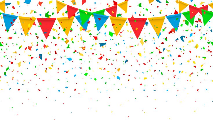 Herzlichen Glückwunsch | Bildquelle: Tamara Luiza/iStock Fahnen und Konfetti