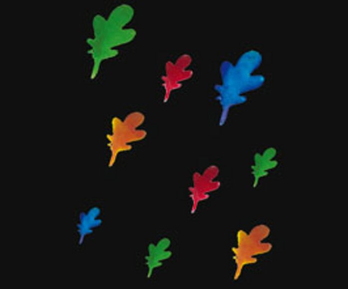 Buntes Farbwechselgel in Blätterform Buntes Farbwechselgel in Blätterform