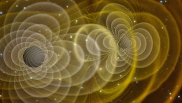 Blumenartige Gebilde, die sich konzentrisch im All ausbreiten