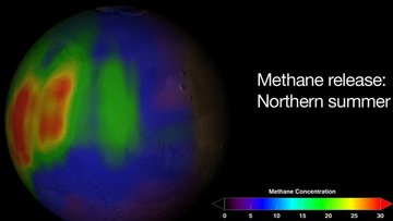 Methankonzentration auf dem Mars