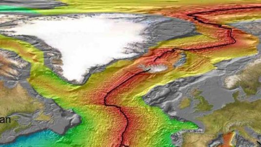 Grafik zu Höhenstrukturen des mittelatlantischen Rückens