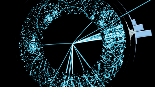 Grafik: Aus dem Zentrum führen mehrere Linien nach außen, in einem kreisförmigen Band um den Mittelpunkt sind verschiedene gekrümmte Linien zu sehen