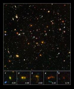 Hubble-Aufnahme der Galaxien-Bauklötze