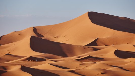 Sanddünen in einer Wüstenlandschaft