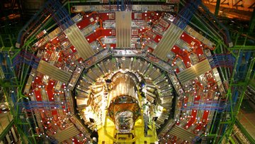 Sicht auf CMS-Experiment von oben