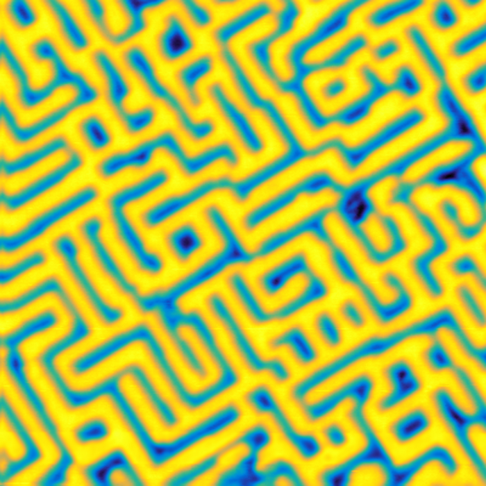 Blau-gelbe labyrinthartige Struktur