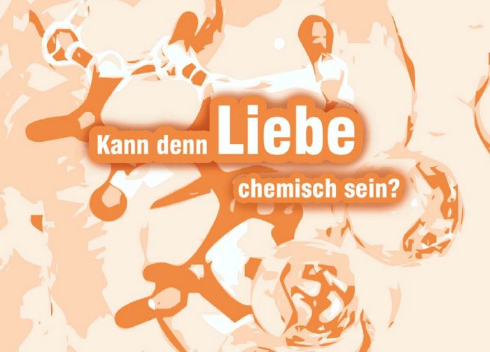 Deckblatt der Broschüre mit dem Titel vor einem Hintergrund mit orangefarbenen Blasen