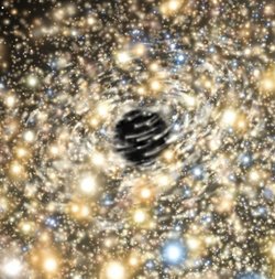 Sternbewegung um ein supermassives Schwarzes Loch