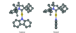 Grafik mit den Strukturen der lichtaktiven Propellermolekülen