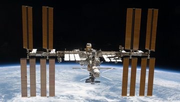 Die Raumstation ISS im Weltall