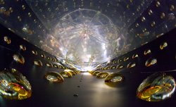 Innenansicht einer der Neutrinodetektoren