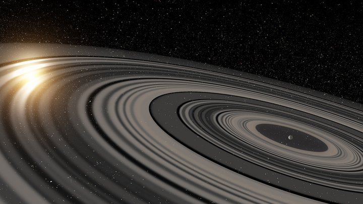 Welt Der Physik Super Saturn Mit Gigantischem Ringsystem