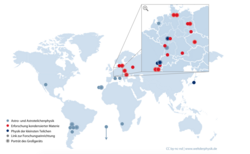 Weltkarte zeigt die Standorte der Anlagen, die nicht nur in Deutschland gebaut und betrieben werden, sondern über die ganze Welt verteilt sind.