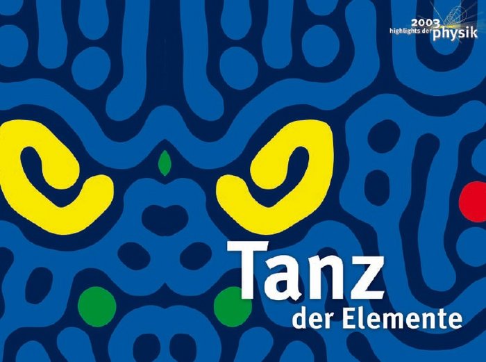 Logo, dicke, bunte Linien und Kreise in blau, gelb, rot und grün