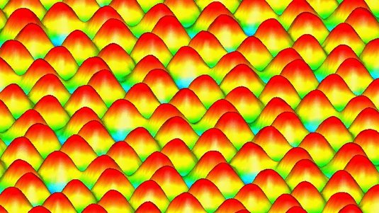 Verteilung von Elektronen auf einer Siliziumoberfläche