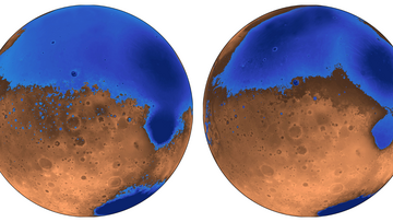 Simuliertes Bild der Marsoberfläche vor 4 Milliarden Jahren