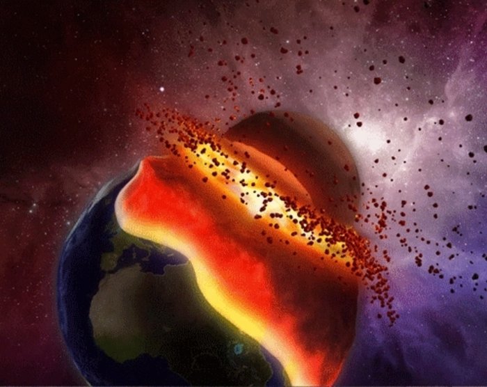Der Mars kollidiert mit der Erde Der Mars kollidiert mit der Erde