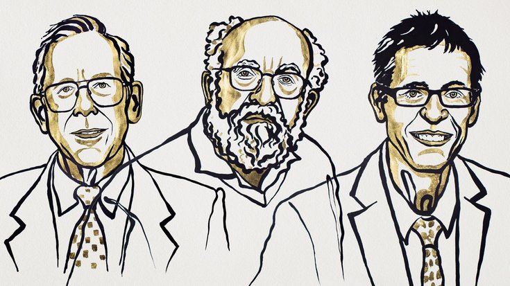 Illustration der drei Nobelpreisträger